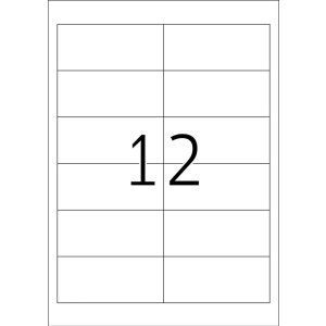 Etichette Premium A4, carta bianca 97x42,3 mm opaca 2400 pz.