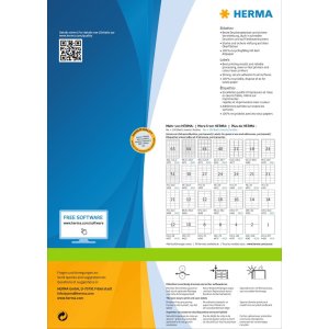Etichette Premium A4, carta bianca 97x42,3 mm opaca 2400 pz.