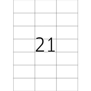 Etichette Premium A4, carta bianca 70x42,3 mm opaca 2100 pz.