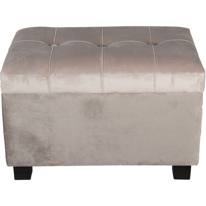 Sgabello-cassa 50x34x33 cm beige - 64061SBE