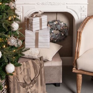 Sgabello-cassa 50x34x33 cm beige - 64061SBE