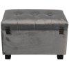 Sgabello 50x34x33 cm grigio scuro - 64061SDG