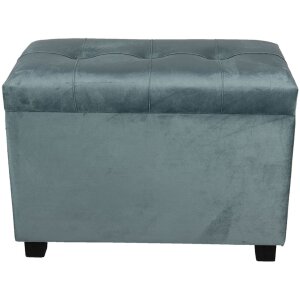 Sgabello-cassa 60x36x43 cm turchese - 64061LT
