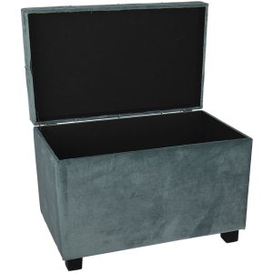 Sgabello-cassa 60x36x43 cm turchese - 64061LT