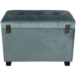 Sgabello-cassa 60x36x43 cm turchese - 64061LT