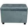 Sgabello-cassa 60x36x43 cm turchese - 64061LT