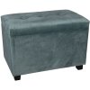 Sgabello-cassa 60x36x43 cm turchese - 64061LT