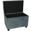 Sgabello-cassa 60x36x43 cm turchese - 64061LT