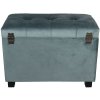 Sgabello-cassa 60x36x43 cm turchese - 64061LT