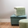 Sgabello-cassa 60x36x43 cm turchese - 64061LT
