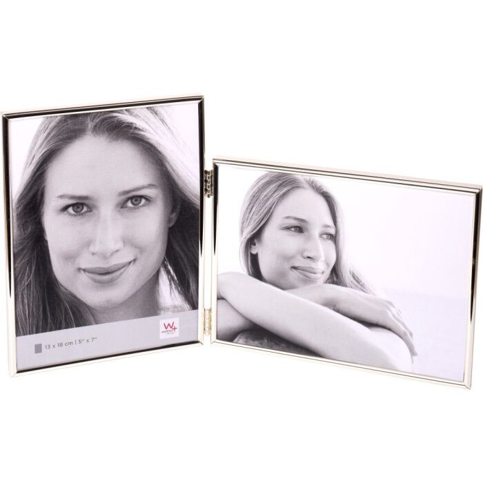 Walther Cornice doppia Chloe 10x15 cm per ritratto e paesaggio argento lucido