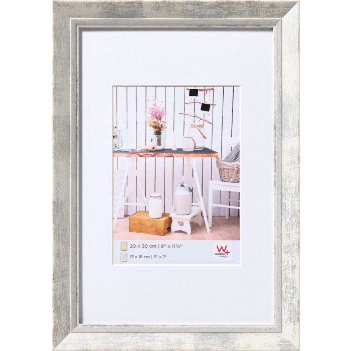Walther cornice Chalet bianco 40x60 cm con passe-partout 30x45 cm