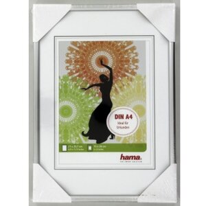 Cornice di plastica Madrid, argento, 21 x 29,7 cm, DIN A4