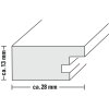 Cornice di legno Skara, noce, 20 x 30 cm