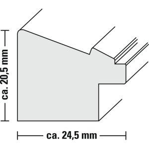 Cornice di plastica Cozy, blu ghiaccio, 30x 40 cm