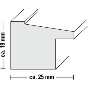 Telaio in plastica Sierra con passe-partout