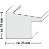 Telaio in plastica Sierra con passe-partout