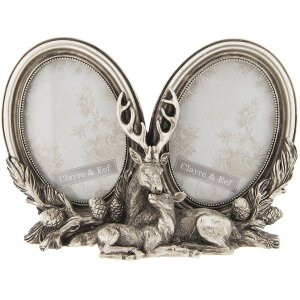 Cornice per foto 2F0564 color argento 17x2x17 cm - 6x8 cm...