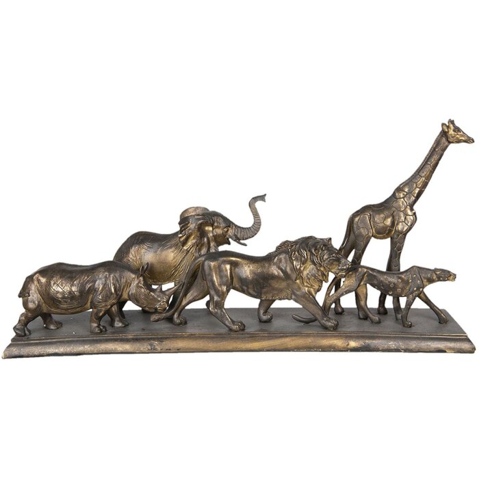 Decorazione animali 5PR0051 bronzo marrone 71x16x34 cm