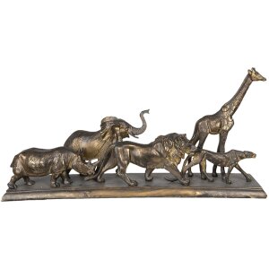 Decorazione animali 5PR0051 bronzo marrone 71x16x34 cm