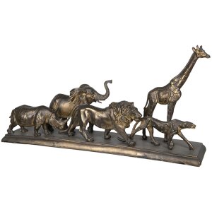 Decorazione animali 5PR0051 bronzo marrone 71x16x34 cm