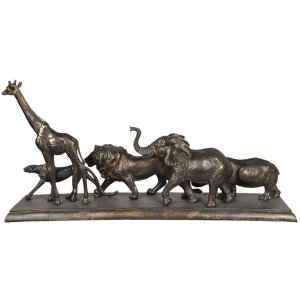 Decorazione animali 5PR0051 bronzo marrone 71x16x34 cm