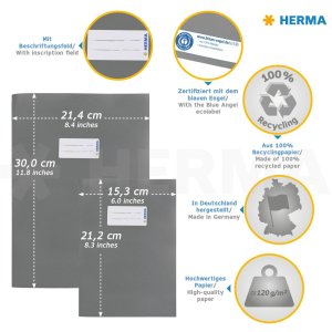 HERMA Salvadocumenti in carta DIN A4 blu