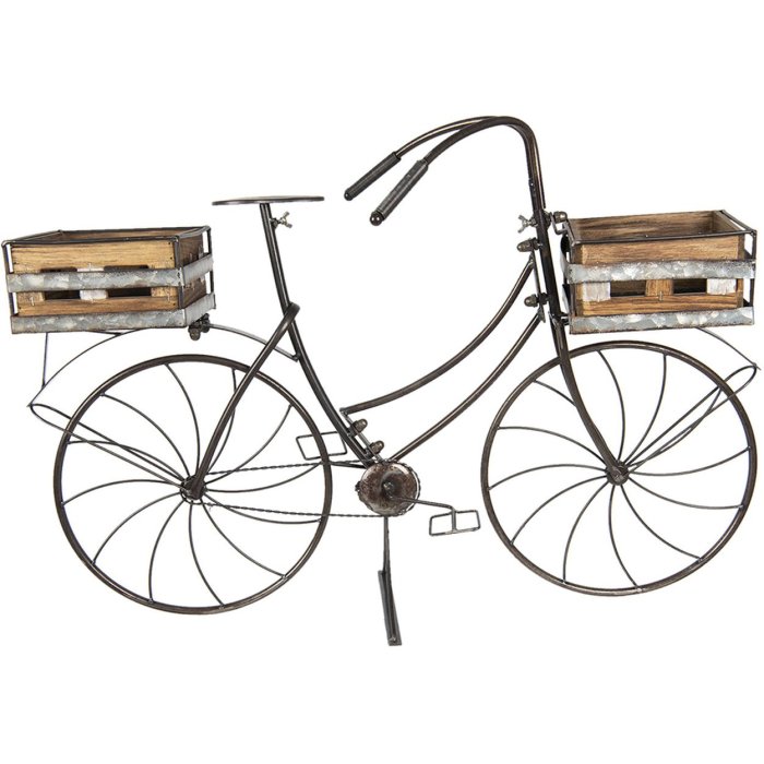 Porta piante Bicycle 5Y0546 marrone 85x30x58 cm