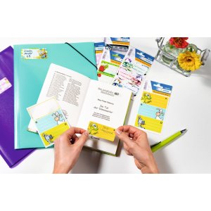 Etichette scolastiche Farfalle, begli mmert