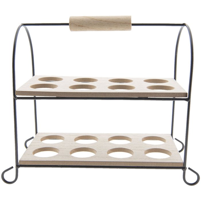Portauovo 64057 Nero - Bianco 21x11x20 cm