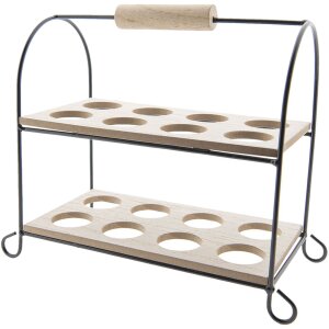 Portauovo 64057 Nero - Bianco 21x11x20 cm
