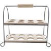 Portauovo 64057 Nero - Bianco 21x11x20 cm