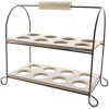 Portauovo 64057 Nero - Bianco 21x11x20 cm