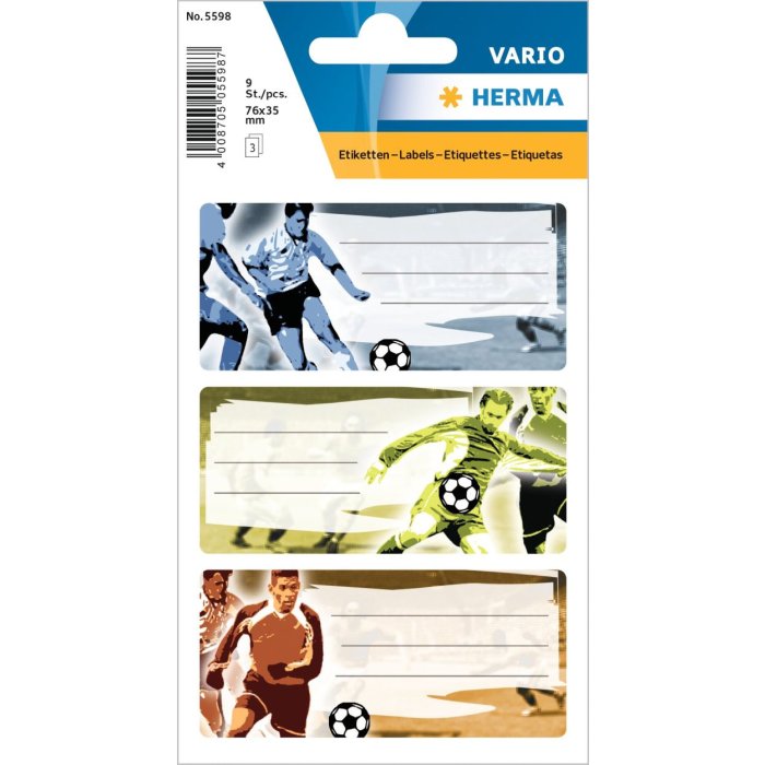 Etichette FOOTBALL 3 fogli