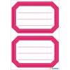 Etichette scolastiche neutre con bordo rosso 82x55 mm