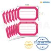 Etichette scolastiche neutre con bordo rosso 82x55 mm