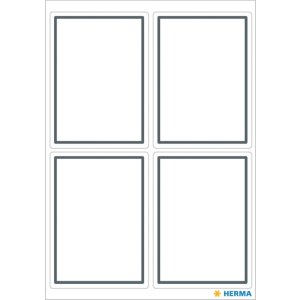 Etichette scolastiche con bordo grigio neutro 40x55 mm