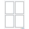 Etichette scolastiche con bordo grigio neutro 40x55 mm