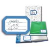 Etichette scolastiche HERMA con bordo blu neutro 82x55 mm