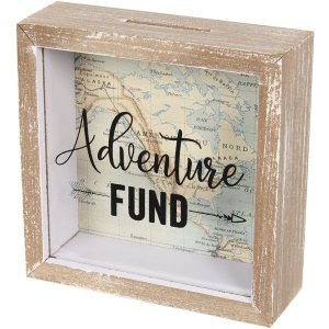 Salvadanaio Adventure Fund 6H1734 marrone 15x5x15 cm