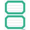 Etichette scolastiche verde neutro foderate 82x55 mm