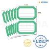 Etichette scolastiche verde neutro foderate 82x55 mm