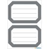 Etichette scolastiche HERMA grigio neutro foderate 82x55 mm