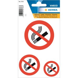 Etichette di istruzioni Non fumare resistente alle...