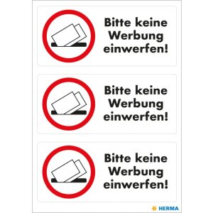 Etichette informative "Si prega di non pubblicare...