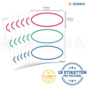etichette scolastiche herma a tre colori