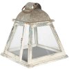 Lanterna 6Y2954 Bianco invecchiato 33x33x37 cm