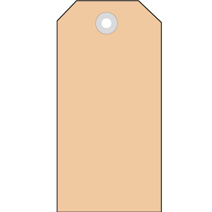 Cartellino 35x60 mm con occhiello in plastica 1000 pz.