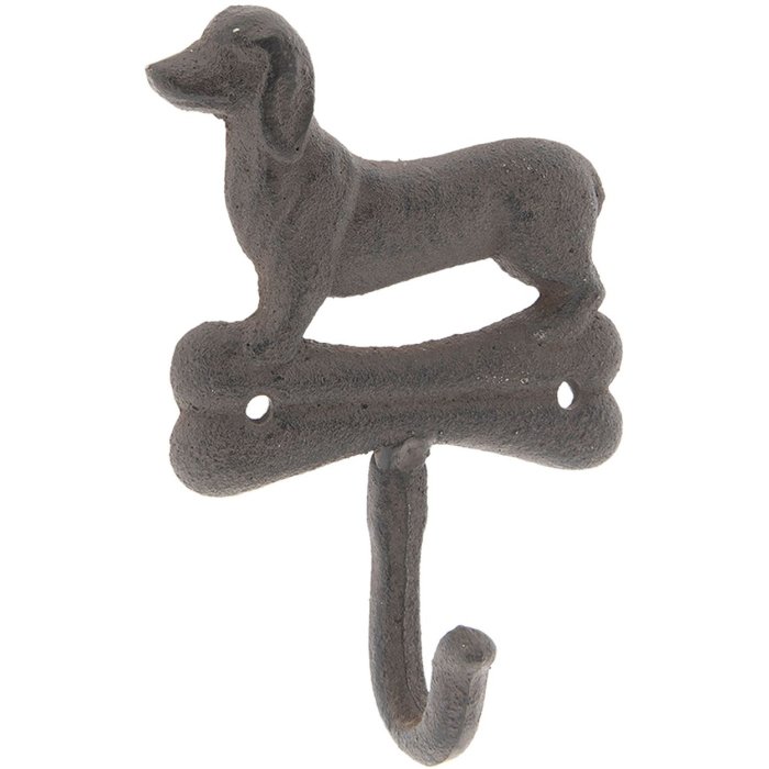 Gancio da parete per cani 6Y3044 marrone 10x4x15 cm