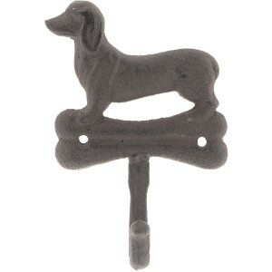 Gancio da parete per cani 6Y3044 marrone 10x4x15 cm